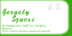 gergely szucsi business card